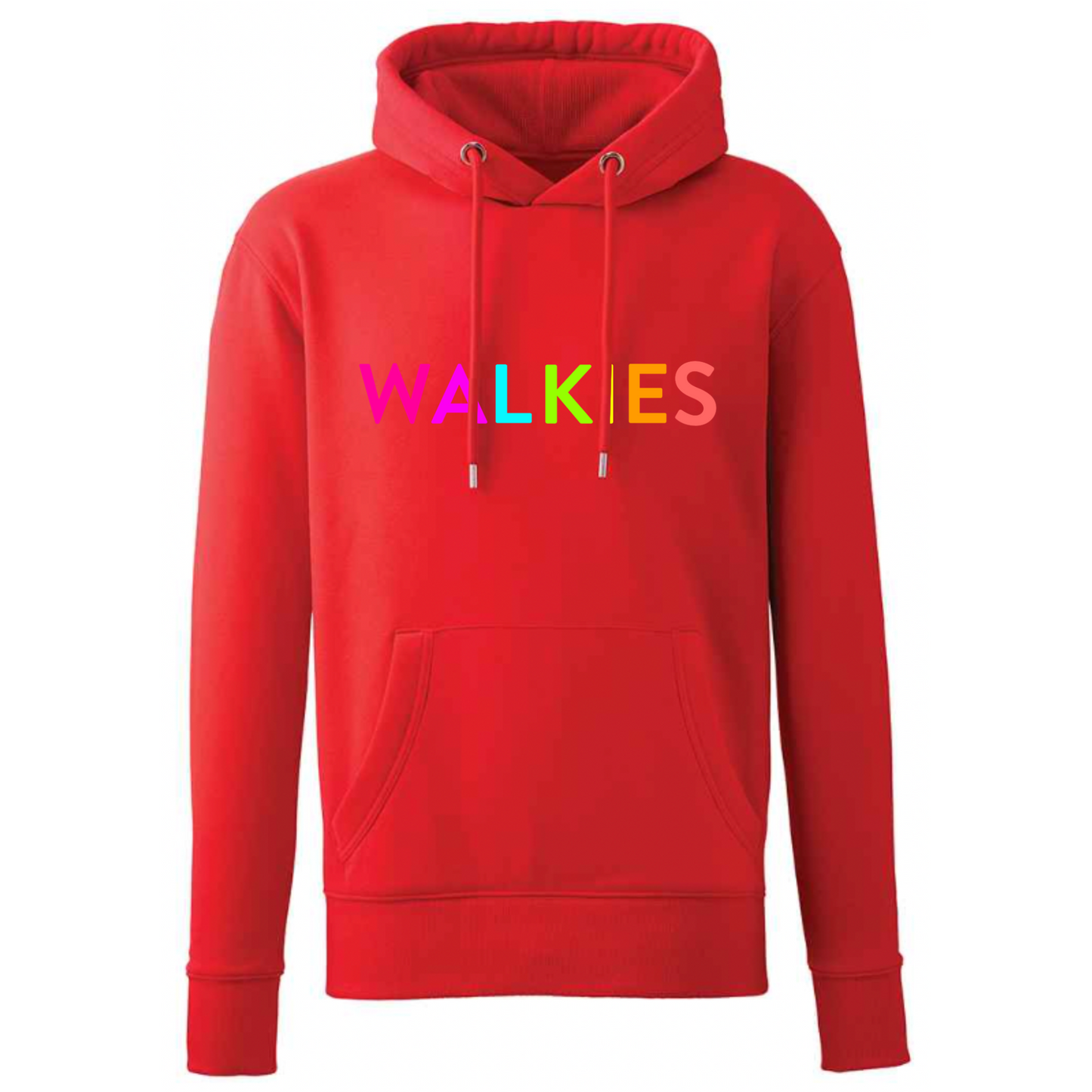 WALKIES Slogan Hoodie | Neon Rainbow Embroidery | 12 Colours Available