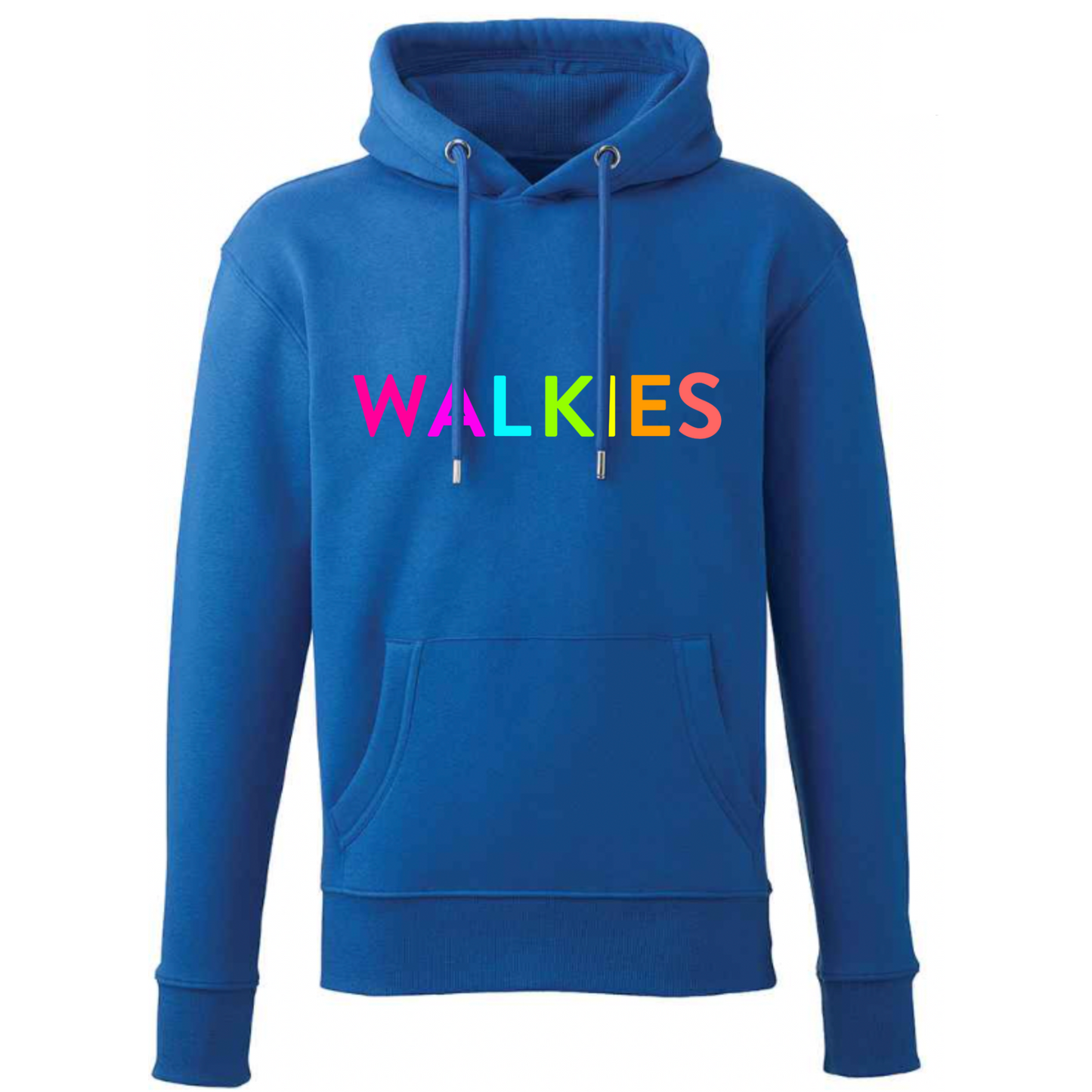 WALKIES Slogan Hoodie | Neon Rainbow Embroidery | 12 Colours Available