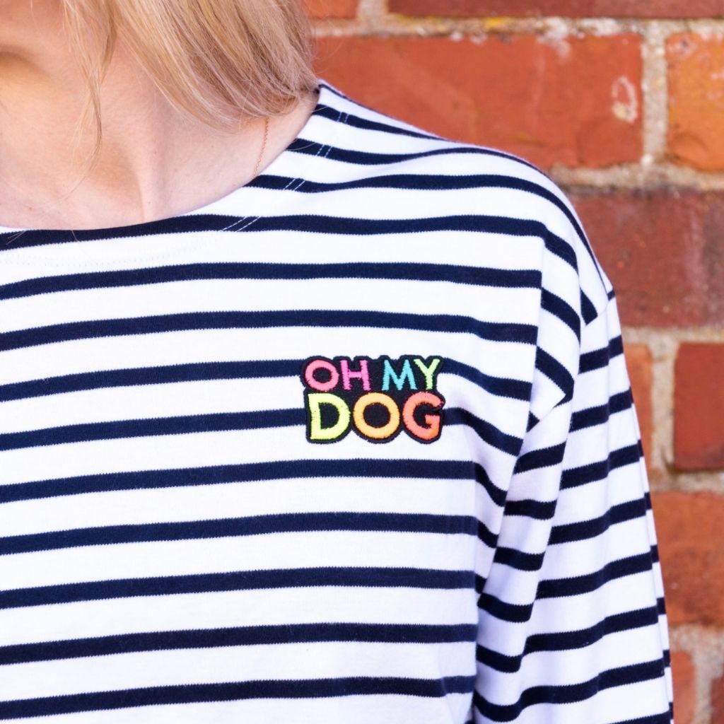 OHMYDOG Embroidered Breton Top