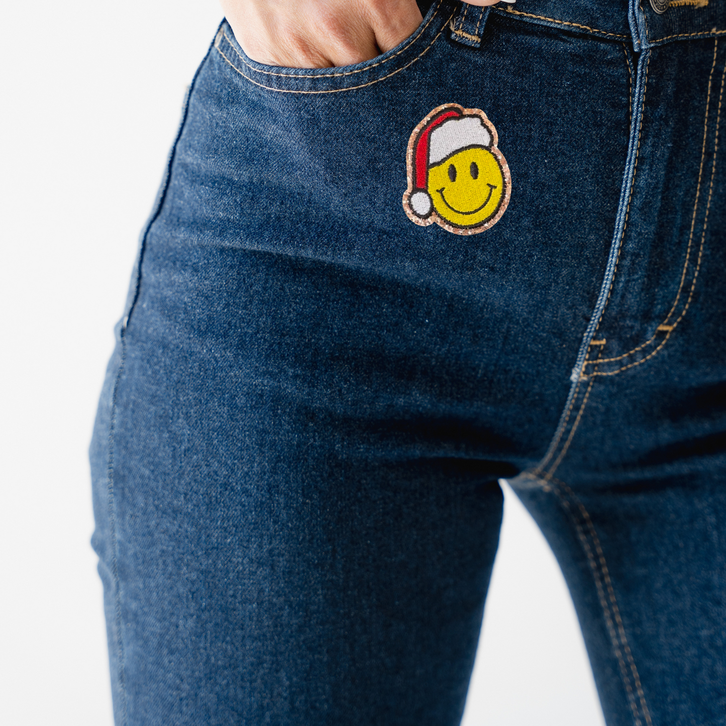 Christmas Acid Smiley | Cloth Patch |