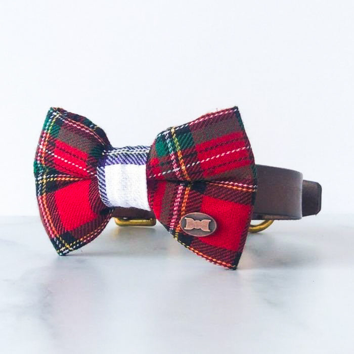 Timpa Tartan Dog Bow Tie | Red