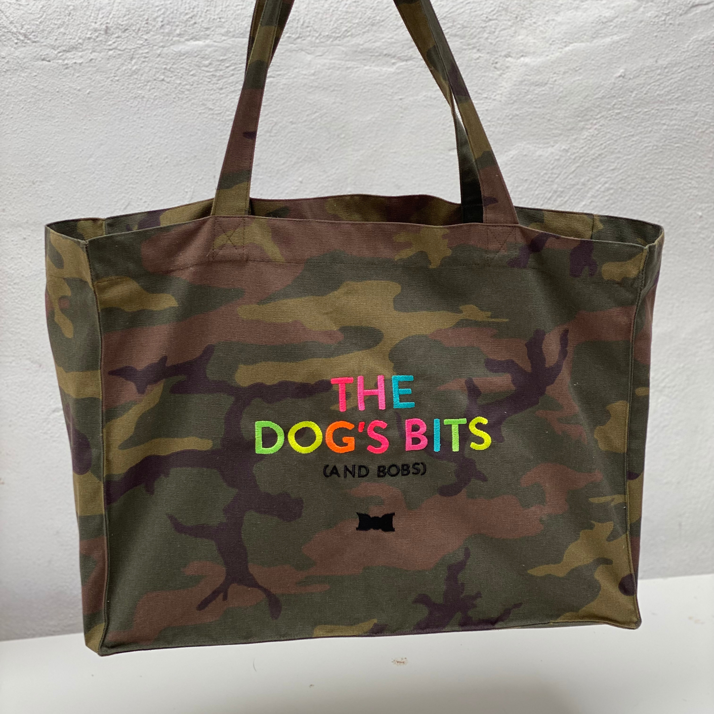 The Dog's Bits | Dog Travel Bag | Camo Print Tote Bag