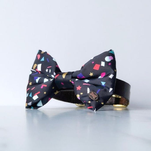 Confetti design dog bow tie in large