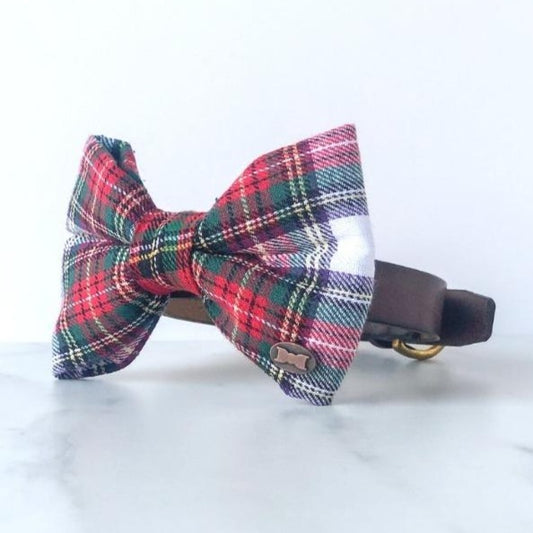 Bloombury Tartan Dog Bow Tie