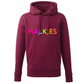 WALKIES Slogan Hoodie | Neon Rainbow Embroidery | 12 Colours Available