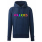 WALKIES Slogan Hoodie | Neon Rainbow Embroidery | 12 Colours Available