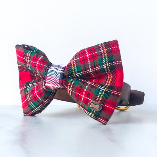 Timpa Tartan Dog Bow Tie | Red