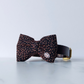 Cosmic glitter copper dog bow tie in small