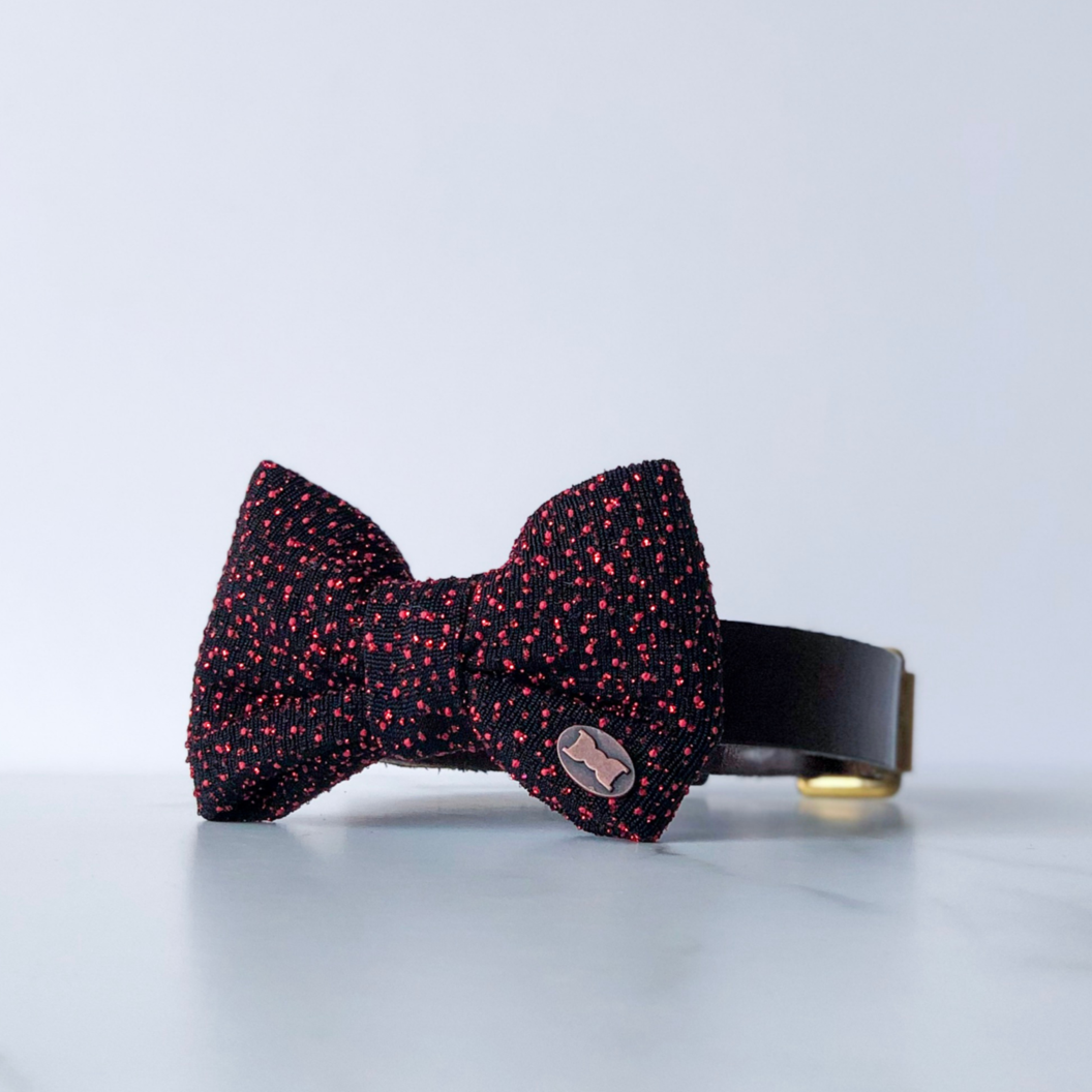 Cosmic Glitter Dog Bow Tie