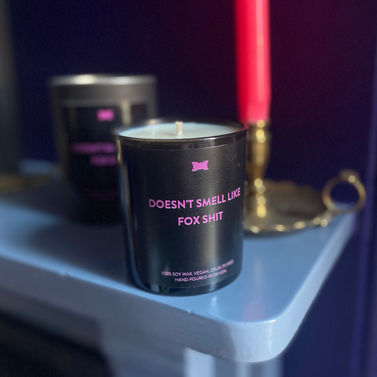 'Doesn't Smell Like Fox Shit' | Vegan Soy-Wax Candle | Rhubarb & Elderflower