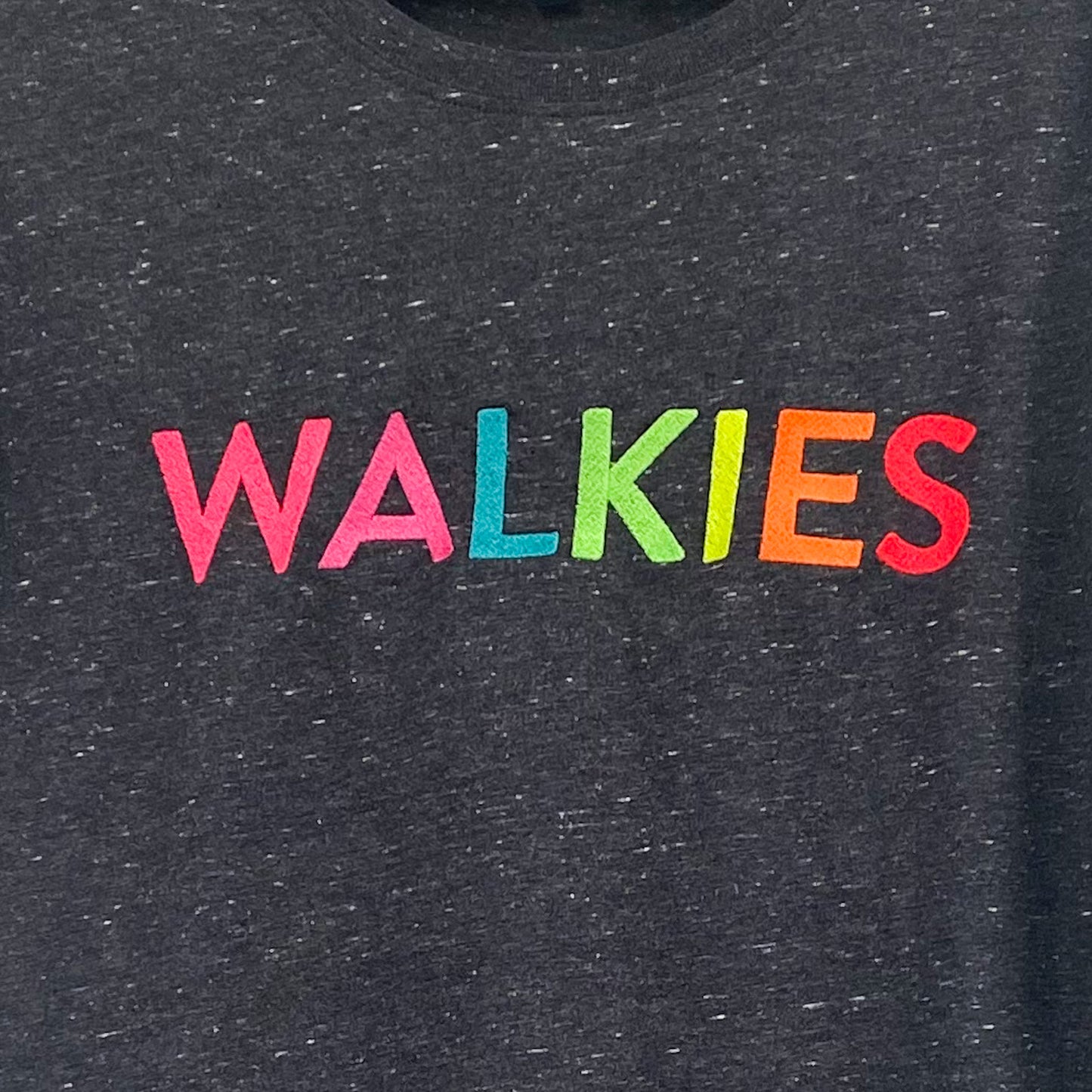 WALKIES Neon Rainbow Black Twist T-Shirt
