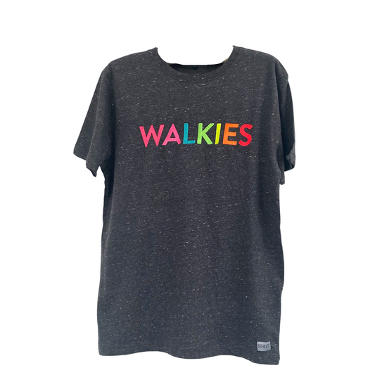 WALKIES Neon Rainbow Black Twist T-Shirt
